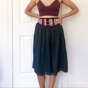 Y2k French Connection black skirt Boho S SK